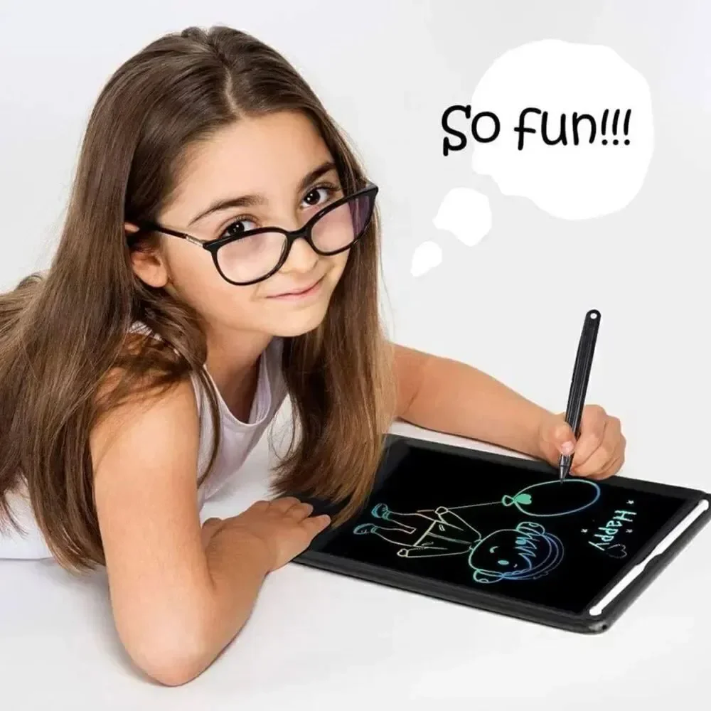 10” Black LCD Writing Tablet For Toddlers Doodle Drawing Board NIB
